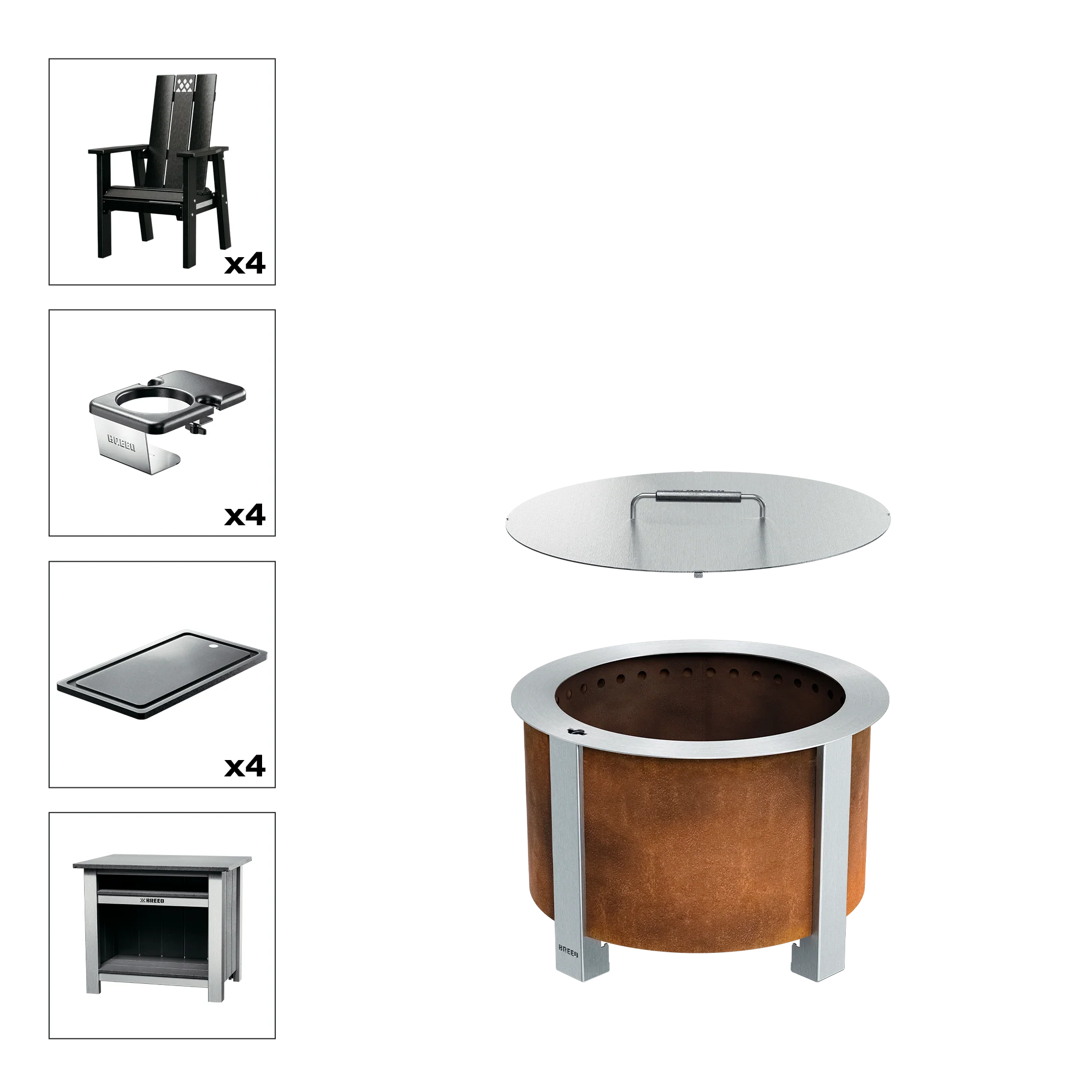 X Series Total Patio Fire Pit Bundle - Image 16
