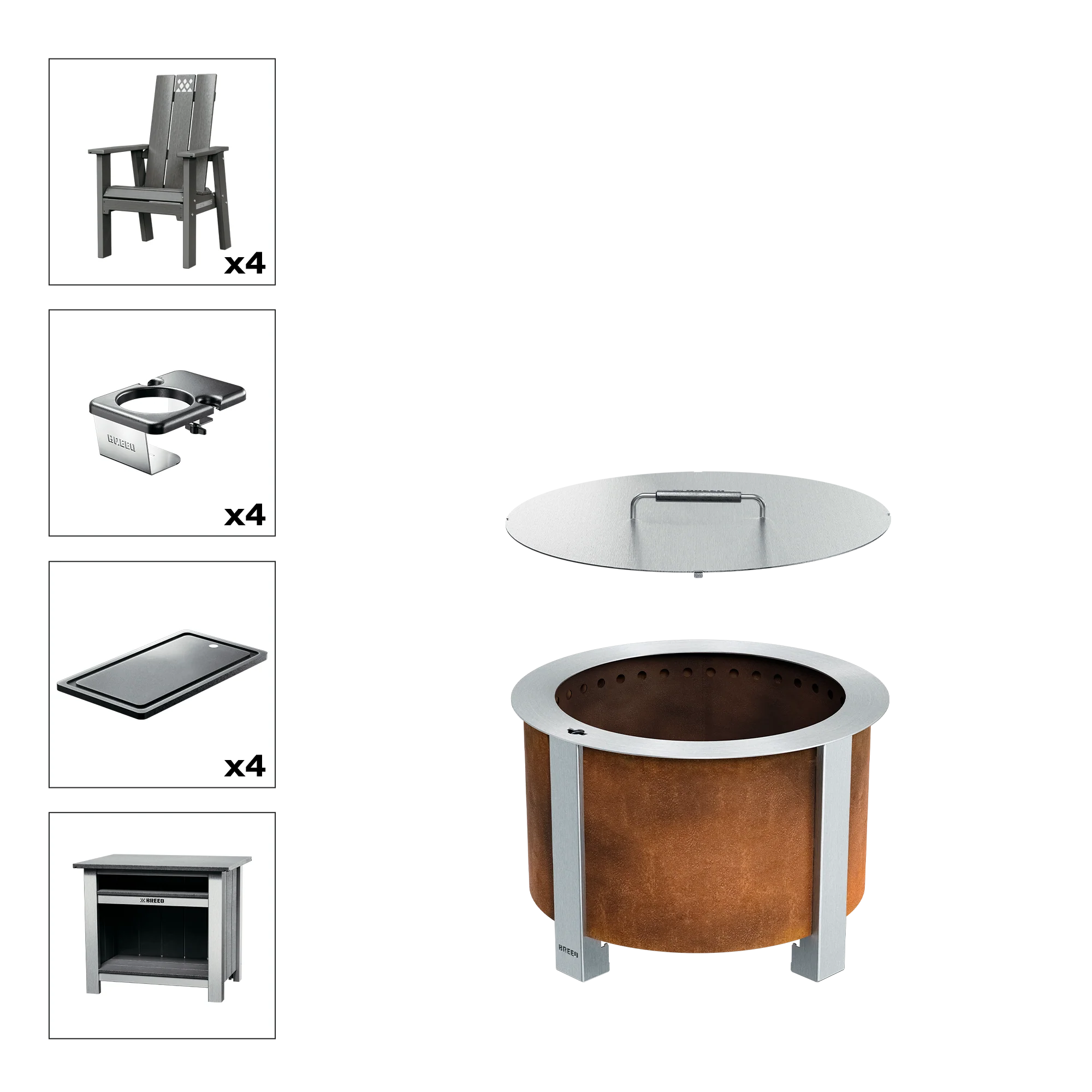 X Series Total Patio Fire Pit Bundle - Image 17
