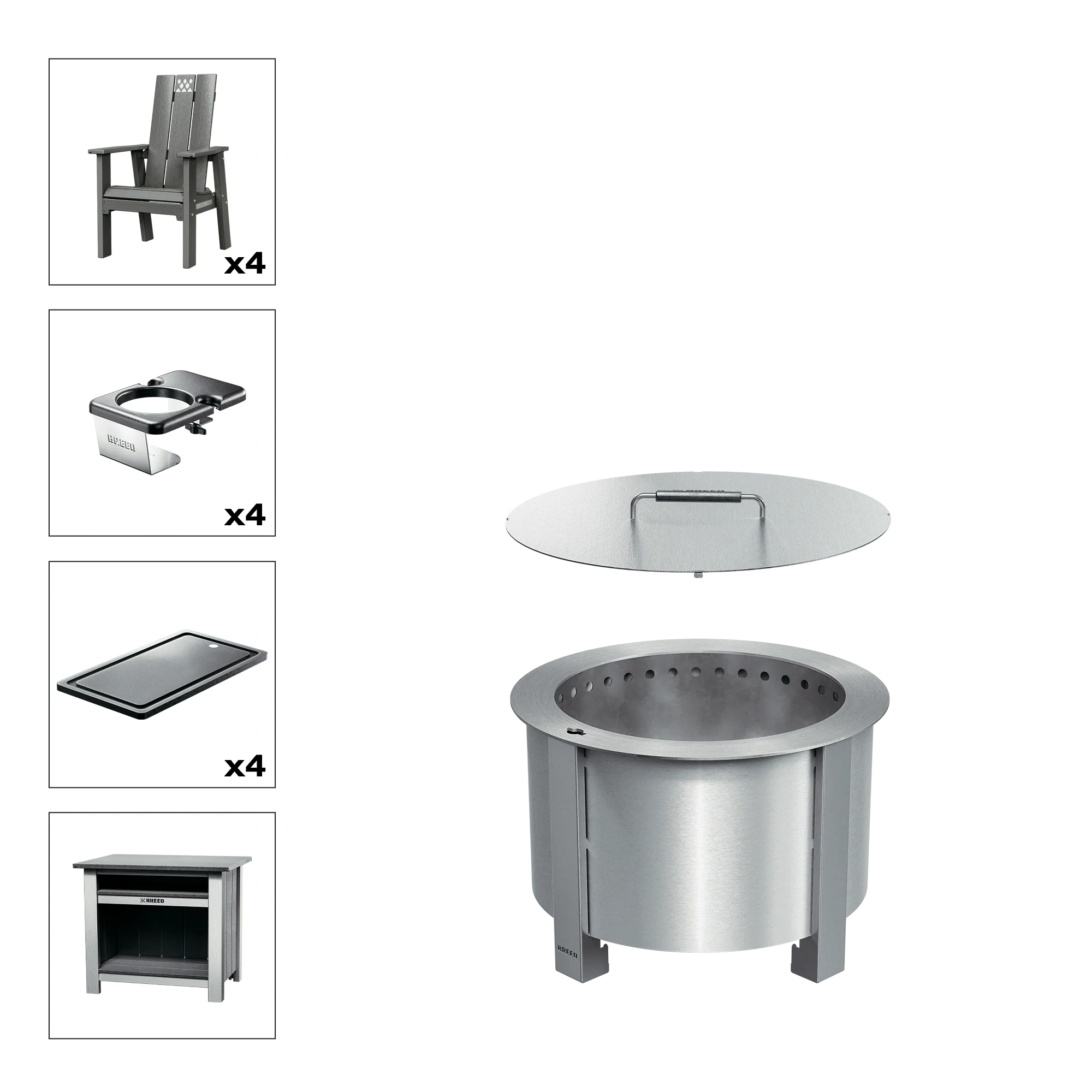 X Series Total Patio Fire Pit Bundle - Image 21