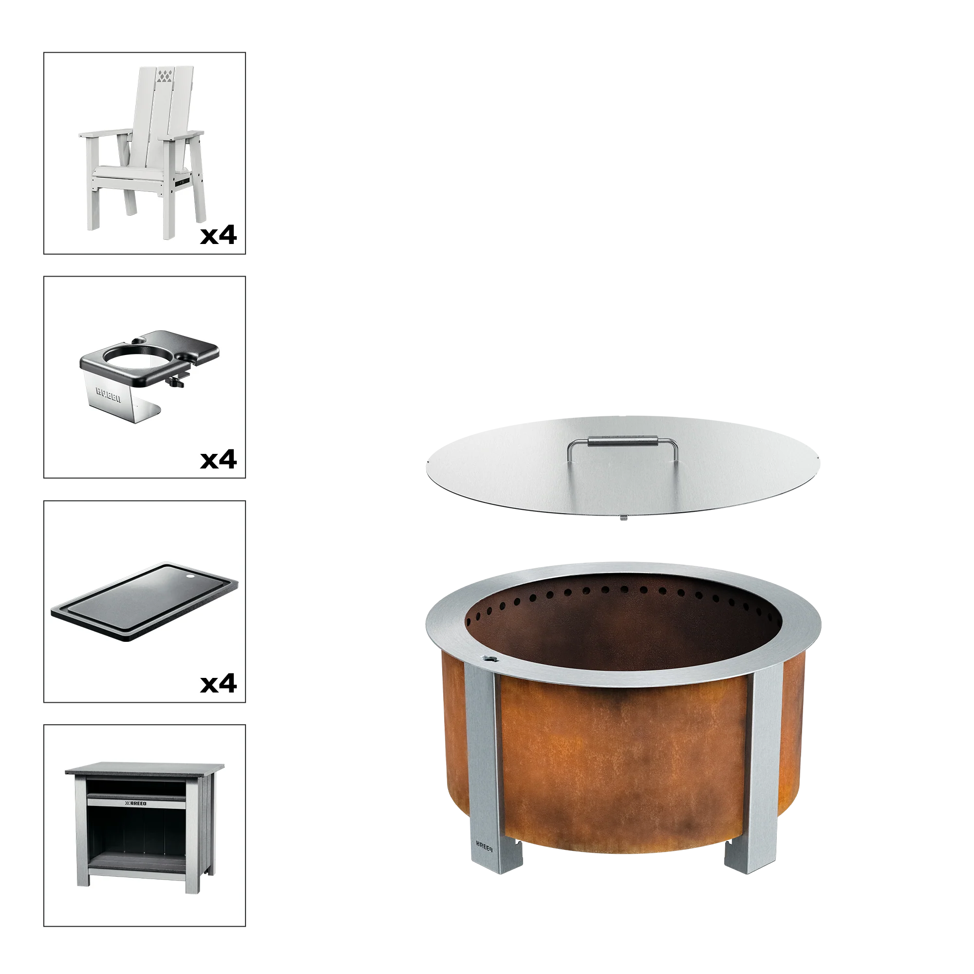 X Series Total Patio Fire Pit Bundle - Image 25