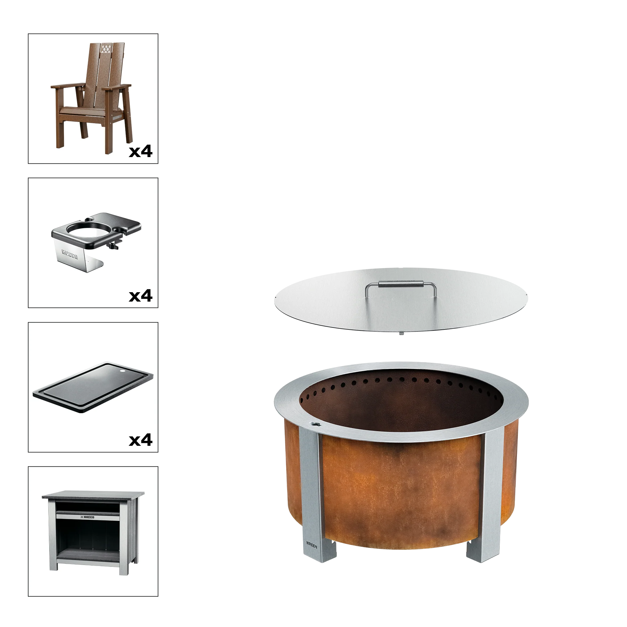 X Series Total Patio Fire Pit Bundle - Image 26