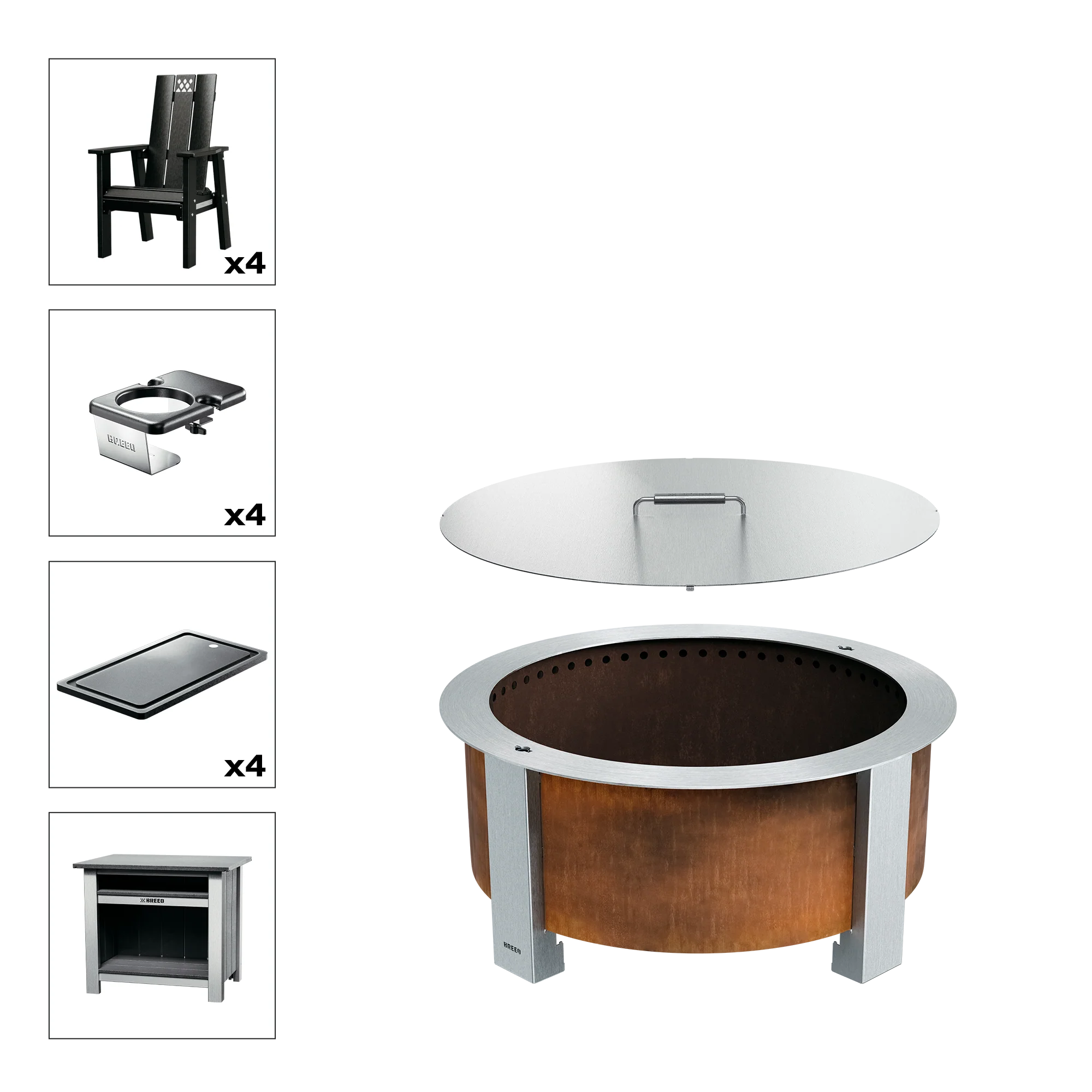 X Series Total Patio Fire Pit Bundle - Image 31