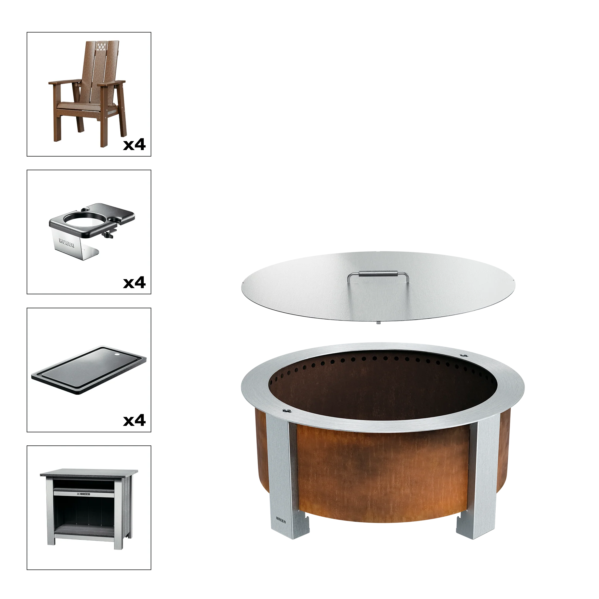 X Series Total Patio Fire Pit Bundle - Image 34